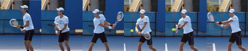 two-handed backhand stroke